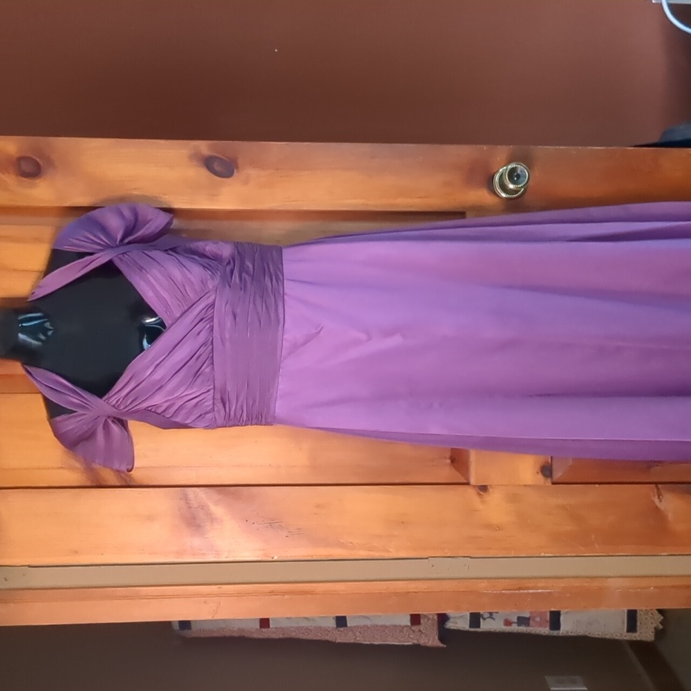 BELSOIE* prom gown size 10, lavender grape EUC. Chiffon sleeves, lined, boning